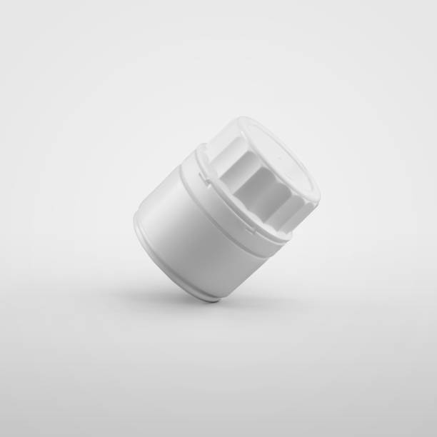 istock White empty jar template isolated on background, packaging for advertising in pharmacy and cosmetology. 1278557193
