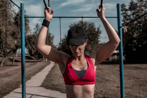 istock Female athlete trains outside 1278557884