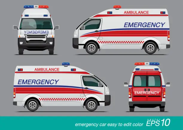 Vector illustration of emergency van