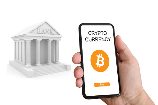 Bitcoin blockchain cryptocurrency mobile phone cyber internet e-banking