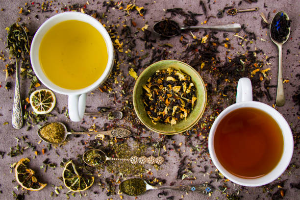 istock Herbal and natural dry tea set 1278563560