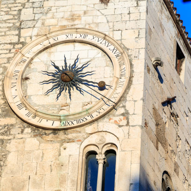 istock Famous ancient clock tower in the old town of Split, Croatia. 1278567635