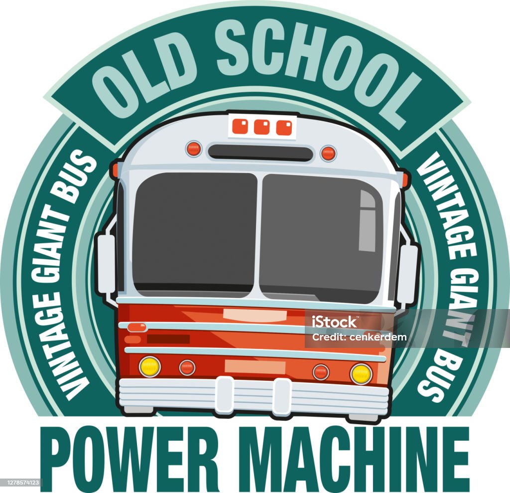 Retro Bus Vector Vintage Bus Stock Illustration - Download Image Now - Bus, Driver ...