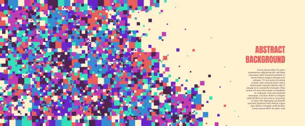 Vector illustration of Abstract pixelated pattern.
