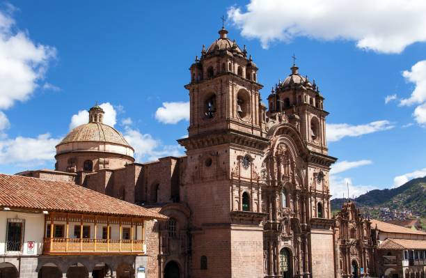 istock Catholic catedral on main square Plaza de Armas in Cusco 1278584254
