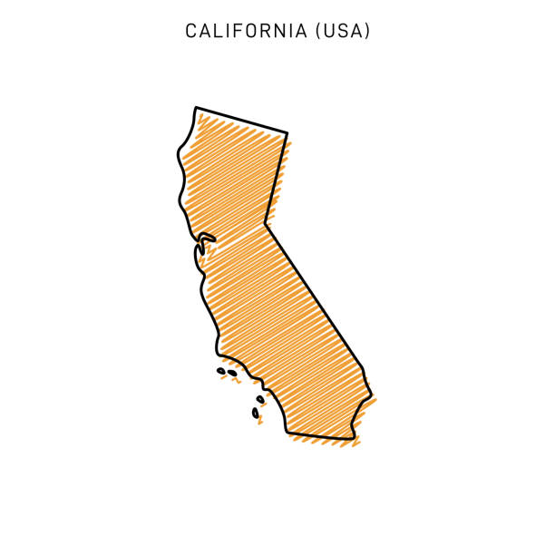 California Map. Simple California Map Simple Stock Photos, Pictures & Royalty-Free Images - iStock