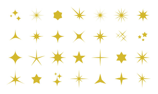 illustrations, cliparts, dessins animés et icônes de ensemble d’icônes sparkle - vector icon flash