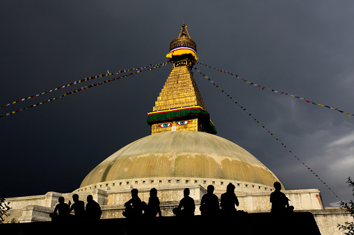 Sunset over Boudhanath Stupa