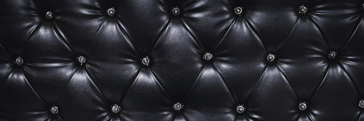 Black leather vintage furniture