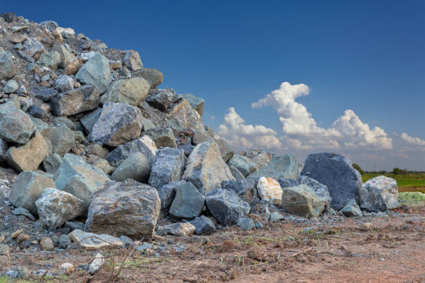 istock View of the granite piles with sky clouds. 1278592761