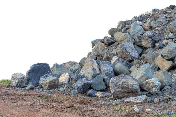 istock Isolate piles of granite on the ground. 1278592766