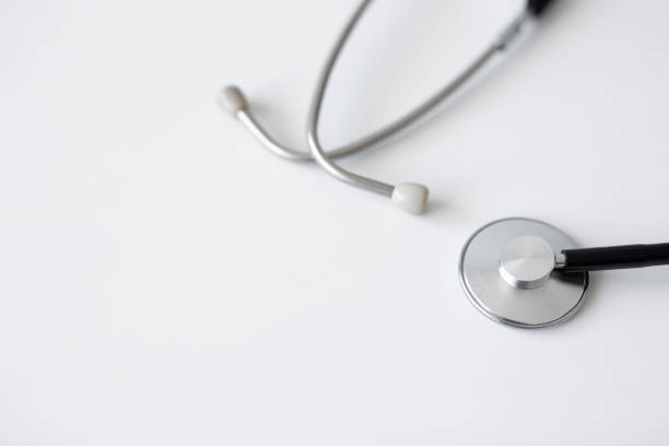 istock medicine and health care background - stethoscope over white table with copy space 1278593993