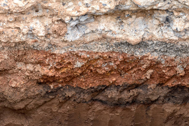istock Gravel section with concrete under the road. 1278595862