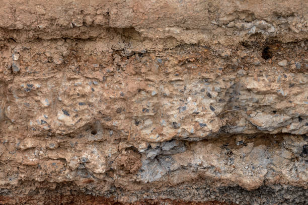 istock Gravel section with concrete under the road. 1278595886