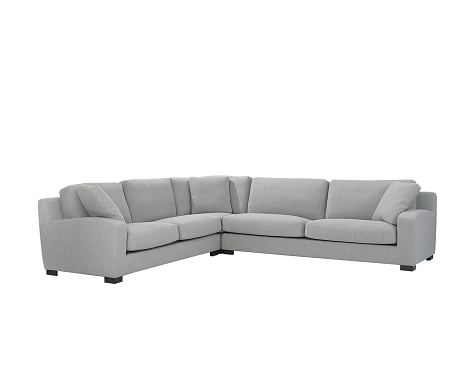 Modern sectional sofa on white background