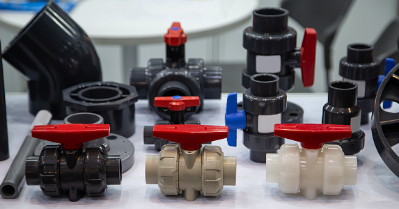 Plastic PVC valves, ball valve, pipe, fittings, pipe connector for household and industrial plumbing
