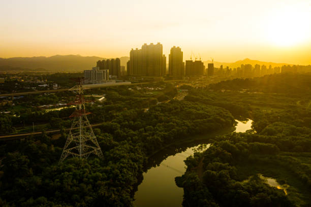 istock Drone view of Fish Ponds in Yuen Long 1278602175