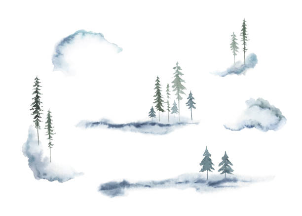 Paisaje Nevado Vectores Libres de Derechos - iStock Paisaje Nevado Vectores Libres de Derechos - iStock