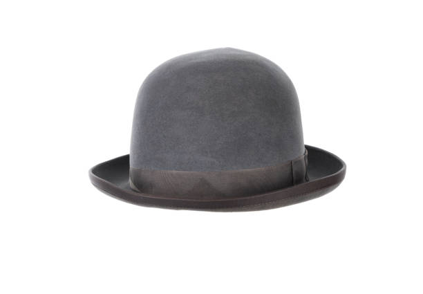 istock vintage gray bowler hat isolated on white background 1278620117
