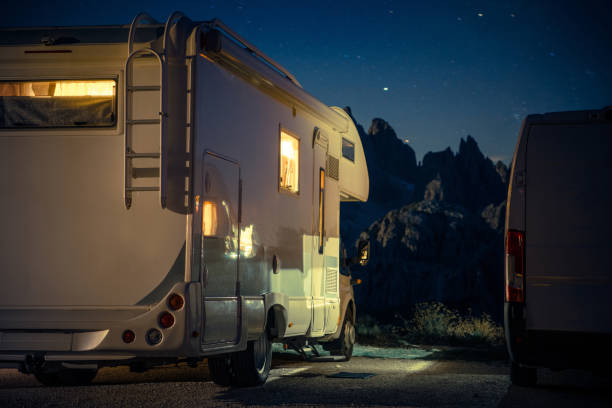 istock RV Camper Van Camping in the Middle of Mountains 1278622824