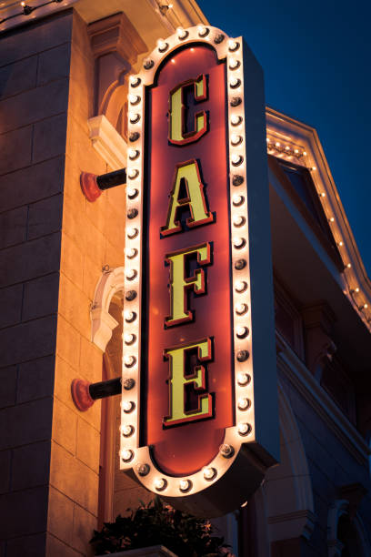 istock Vintage Marquee Bulbs light sign that says 