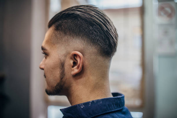 istock Handsome man with modern haircut 1278628936