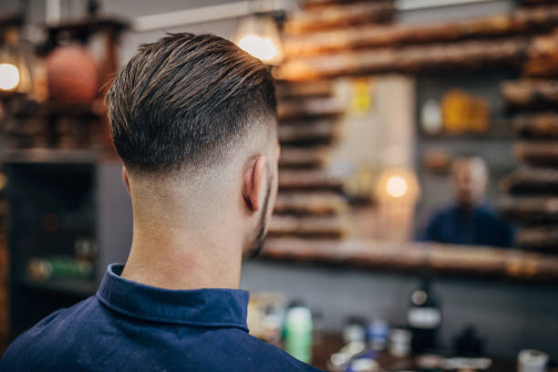 Handsome Man With Modern Haircut Stock Photo - Download Image Now - Men,  Hairstyle, Cutting Hair - iStock