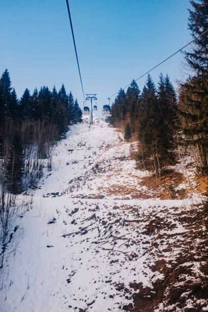 istock Cable cars on mountain in Austrian Alps. 1278634117