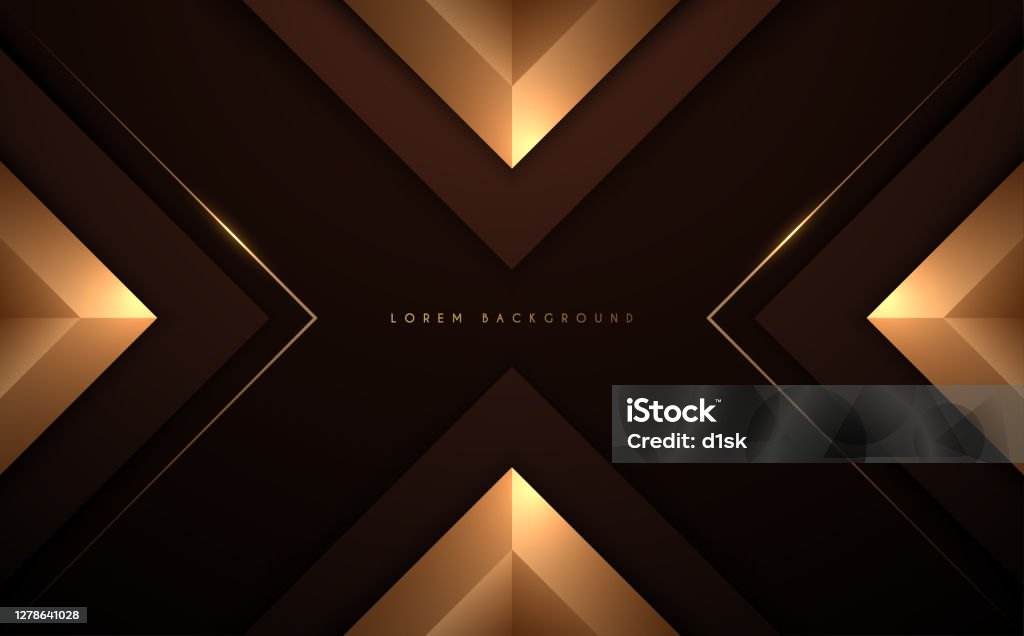 Triangle Abstract Background Gold Abstract Gold And Brown Triangle Background Stock Illustration ...