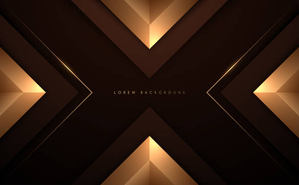 Abstract Gold And Brown Triangle Background Stock Illustration - Download  Image Now - Gold - Metal, Backgrounds, Abstract Backgrounds - iStock