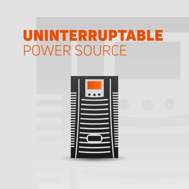 Uninterruptable power source vector icon illustration Uninterruptable power source vector icon illustration. Can be used both for construction companies and for online stores. Easy to edit, change size, color. ups power supply stock illustrations