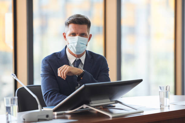istock Business leader in mask 1278641435