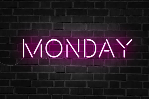 istock Monday purple neon sign on brick wall 1278649079