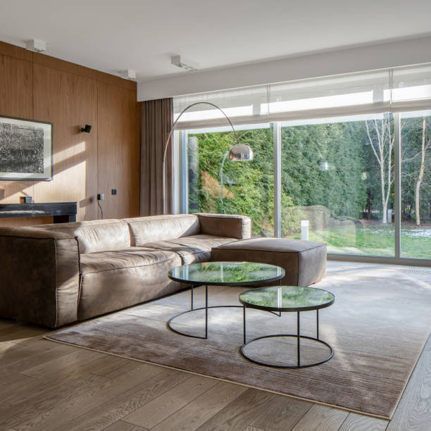 istock Elegant living room with garden view 1278651604