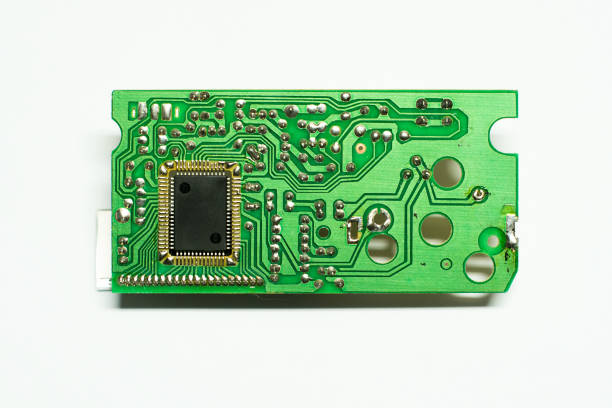 Control panel electronic circuit stock photo
