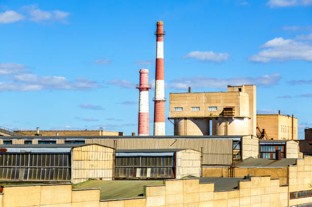 istock Large industrial plant with big chimneys 1278655464