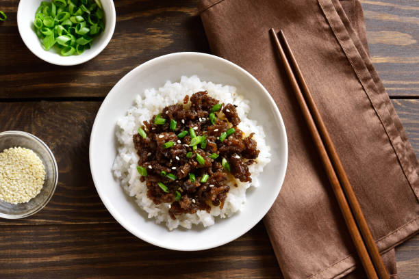 istock Korean ground beef and rice bowls 1278655595