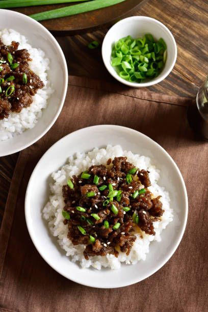 istock Korean ground beef and rice bowls 1278655603