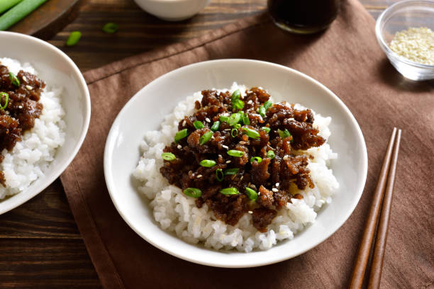 istock Korean ground beef and rice bowls 1278655615