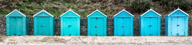 beach huts  Taken in Southborne, Dorset, UK beach huts  Taken in Southborne, Dorset, UK on 28 November 2013 boscombe photos stock pictures, royalty-free photos & images