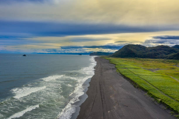 istock Beach with black sand on Kamchatka 1278658608