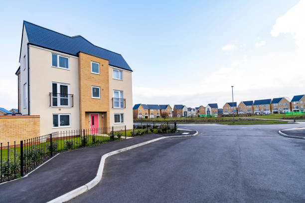 istock Newly built 3 story homes estate development 1278662776