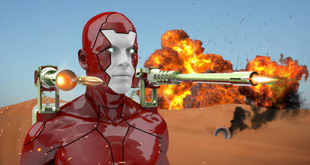 istock Futuristic Super Soldier in The War 1278664659
