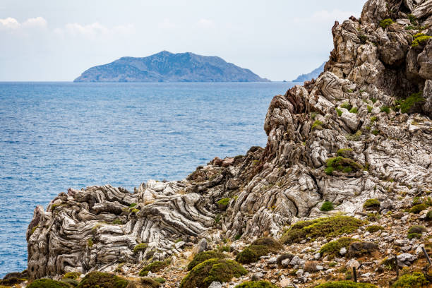 Extreme geological folds in Crete, Greece taken on 8 May 2016