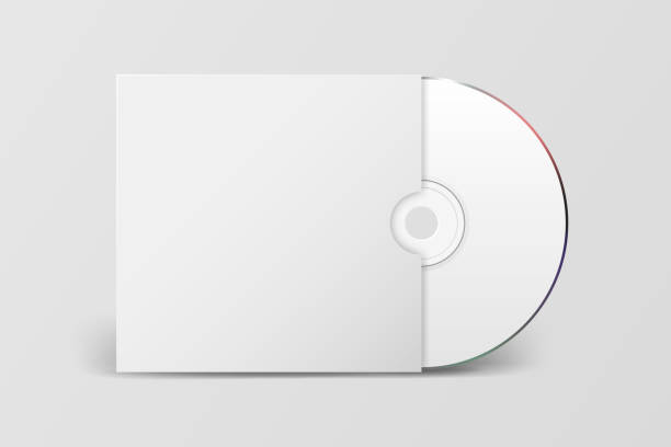 вектор 3d реалистичный белый cd, dvd с бумажной обложке box крупным планом изолированы на белом фоне. шаблон дизайна для mockup. cd упаковка копия про - repetition cd dvd data stock illustrations