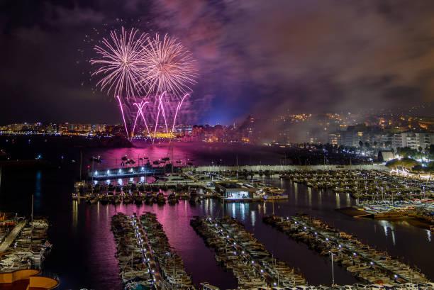 blanes fireworks festival, spanien - closing ceremony stock-fotos und bilder