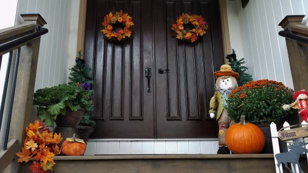 istock Attractive Front Door Area Decorated for Fall/Autumn 1278670318
