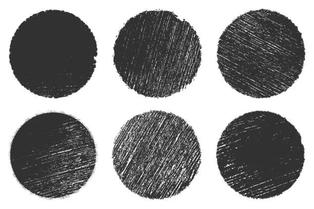 Vector illustration of Circular Brushed Stamp