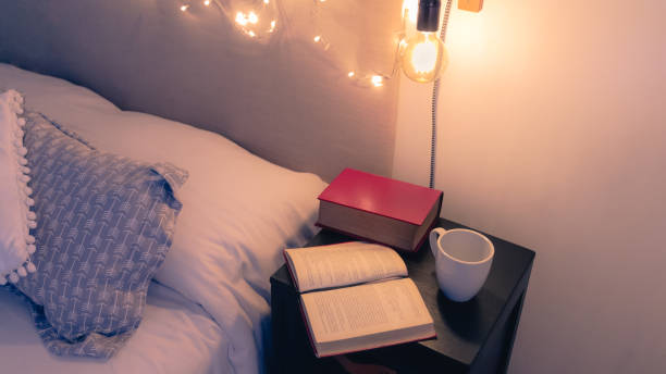 istock Make yourself comfort have a tea and read a book before go to sleep 1278680092