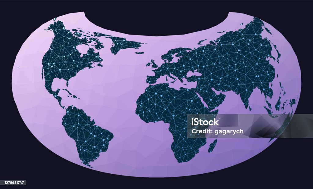 Communication Distribution Map Communications Network Map Stock Illustration - Download Image Now ...
